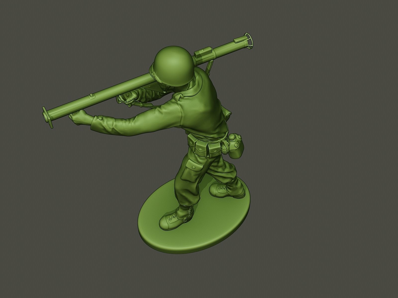 American soldier ww2 Shoot Stand A4 3D print model_14