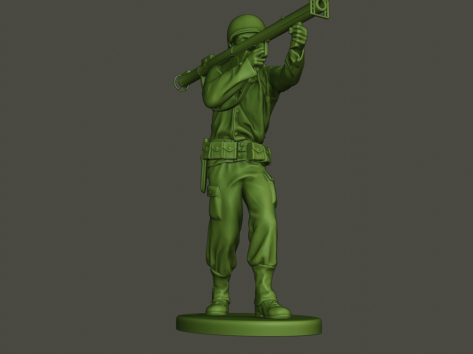 American soldier ww2 Shoot Stand A4 3D print model_12