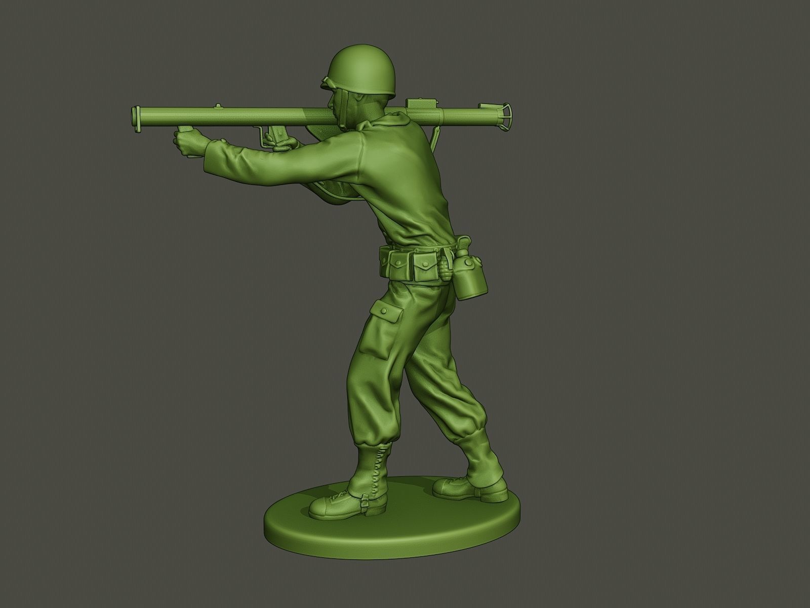 American soldier ww2 Shoot Stand A4 3D print model_2