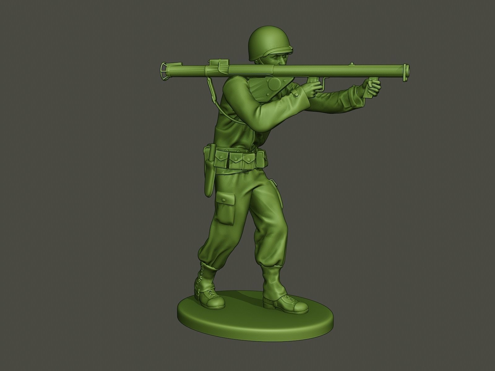 American soldier ww2 Shoot Stand A4 3D print model_8