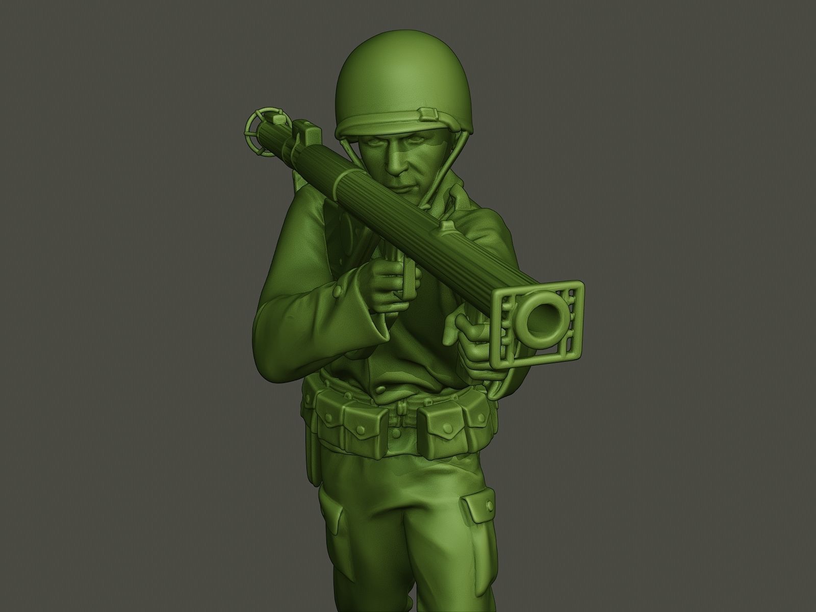 American soldier ww2 Shoot Stand A4 3D print model_18