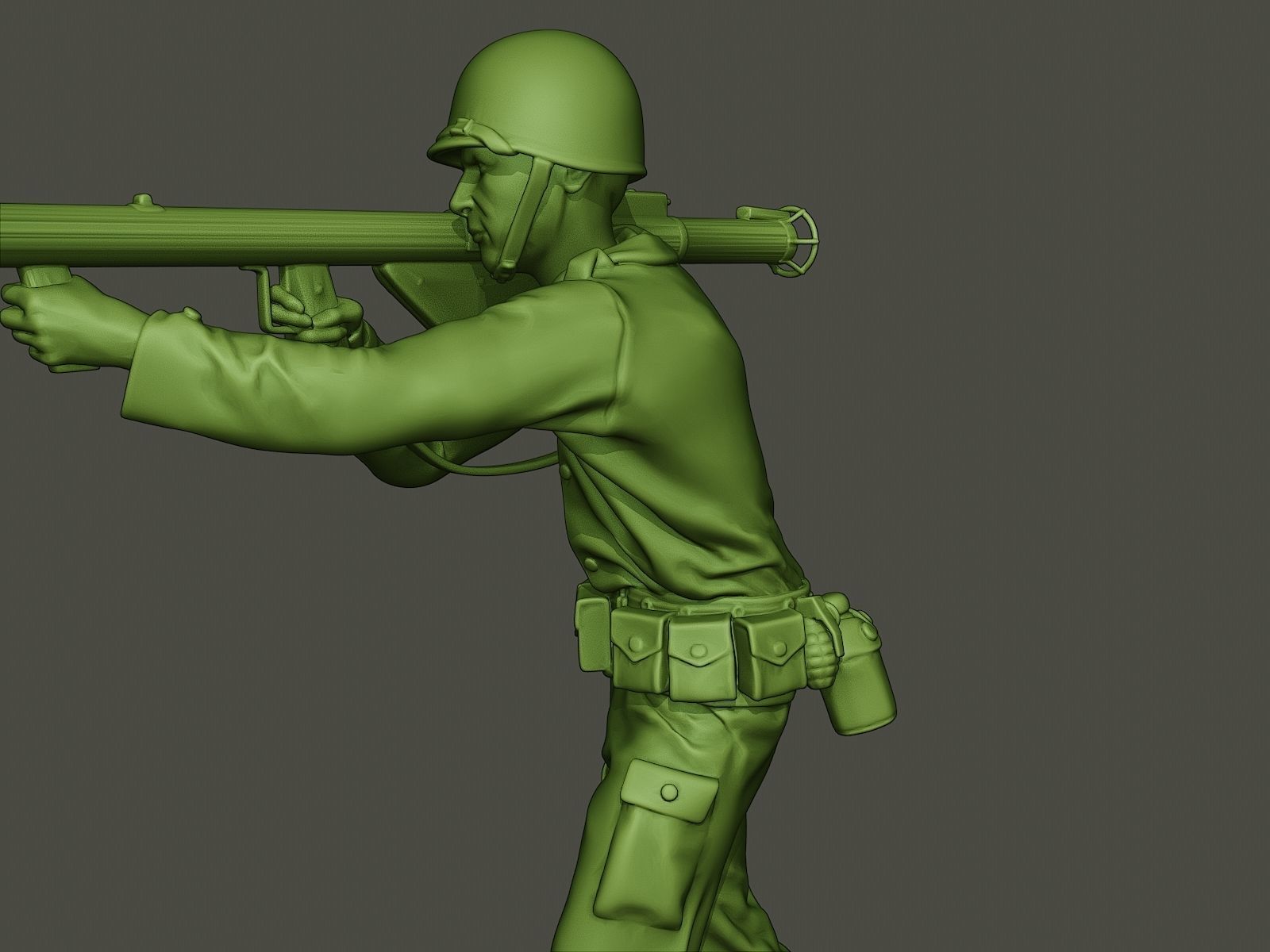 American soldier ww2 Shoot Stand A4 3D print model_17