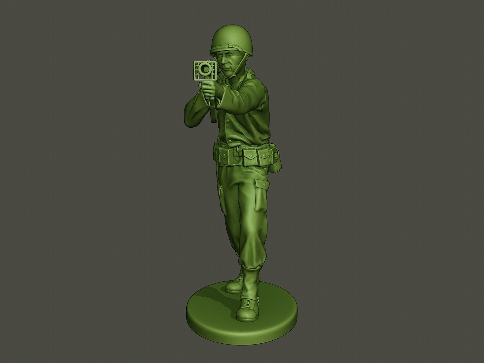 American soldier ww2 Shoot Stand A4 3D print model_10