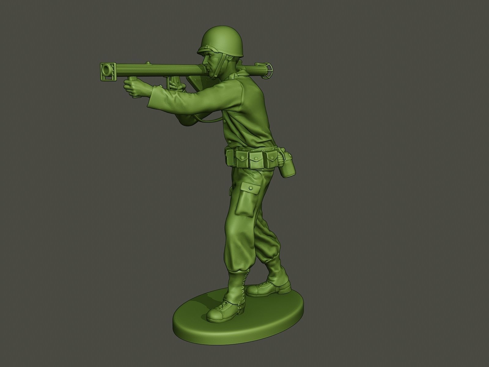 American soldier ww2 Shoot Stand A4 3D print model_1