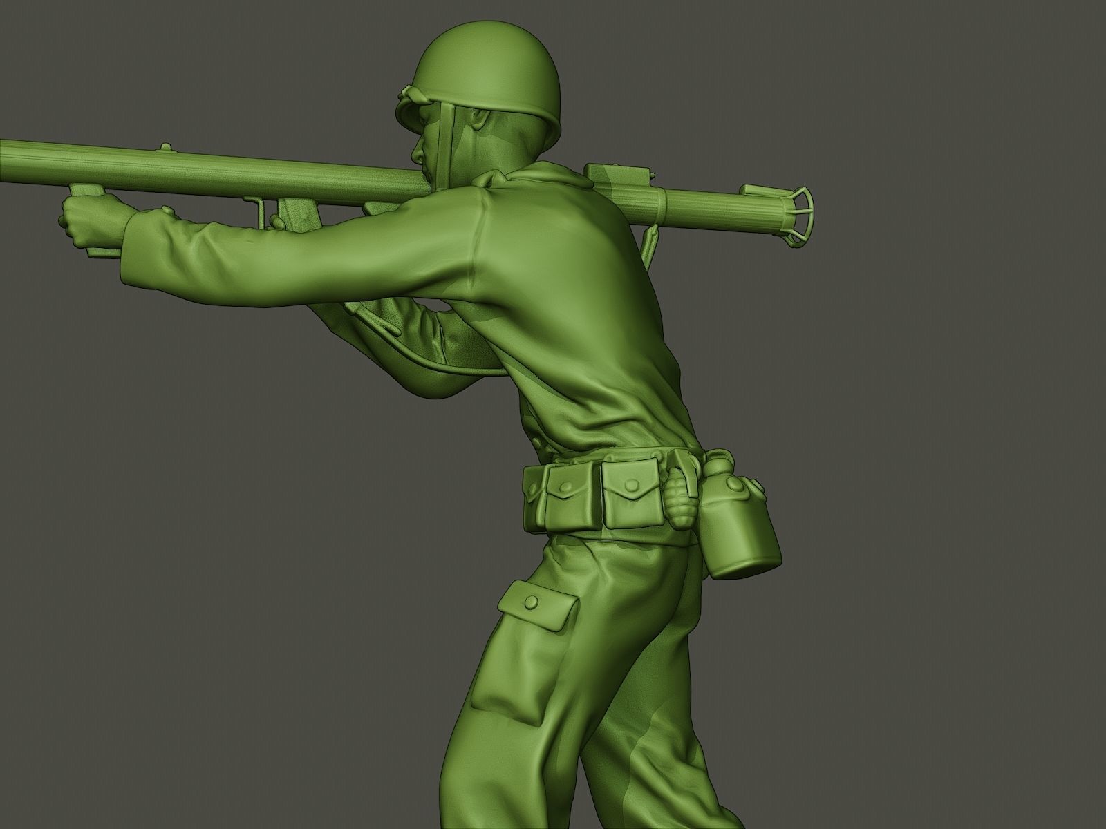 American soldier ww2 Shoot Stand A4 3D print model_16