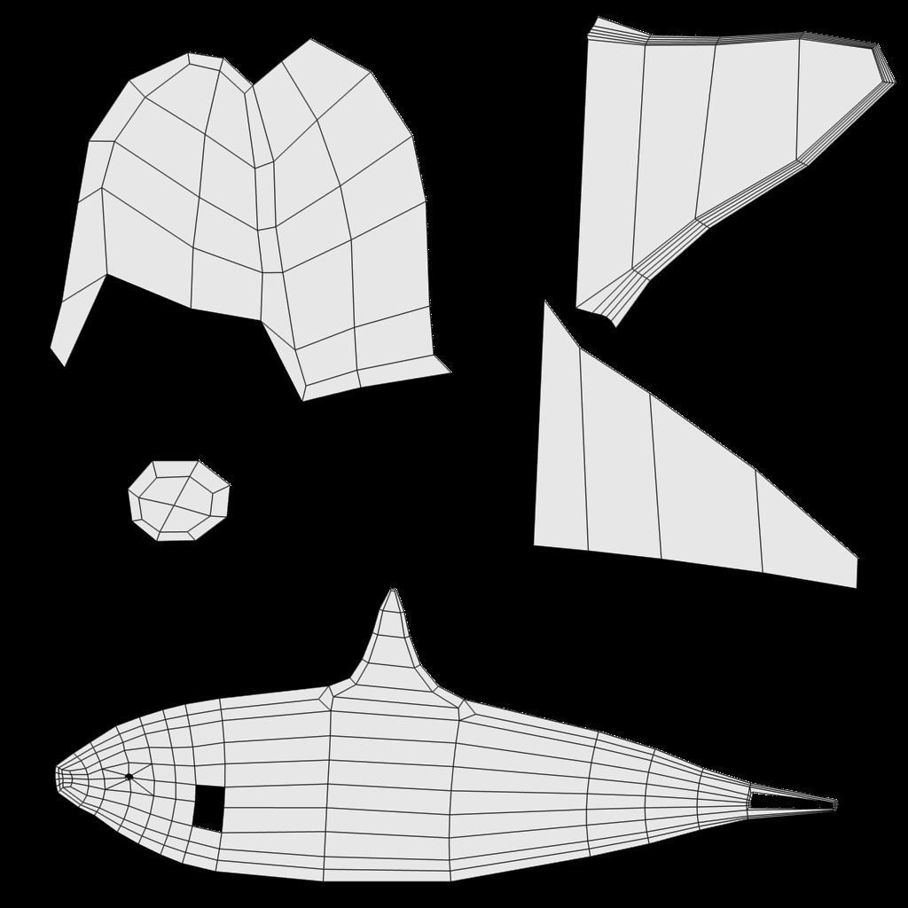 Low Poly Cartoon Orca Killer Whale Low-poly 3D model_18