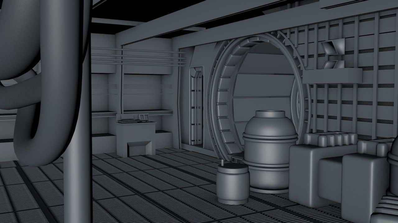 star wars -Millennium Falcon Interior Low-poly 3D model_6