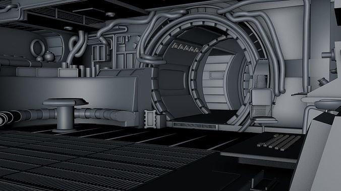 star wars -Millennium Falcon Interior Low-poly 3D model