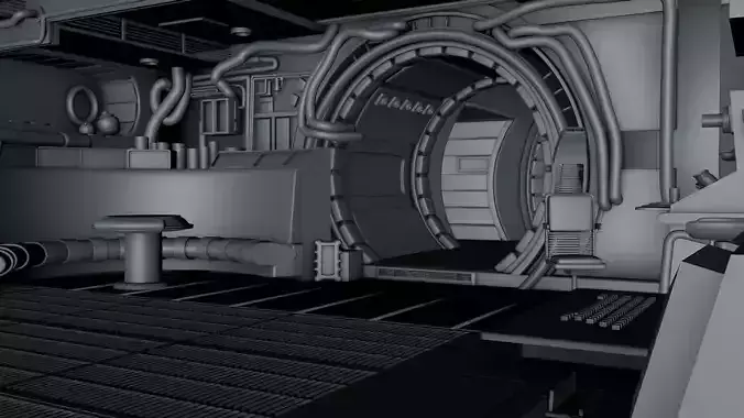 star wars -Millennium Falcon Interior Low-poly 3D model