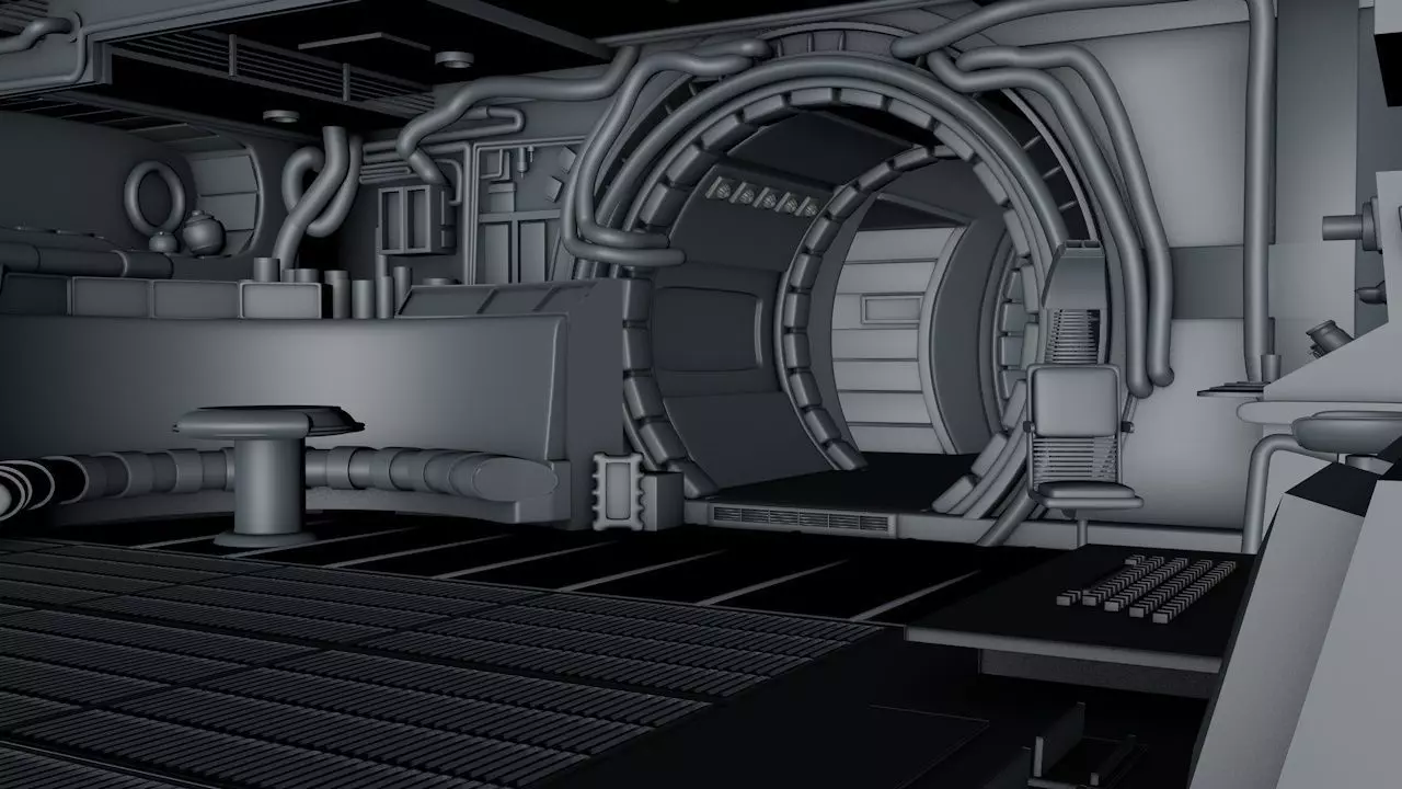 star wars -Millennium Falcon Interior Low-poly 3D model_0