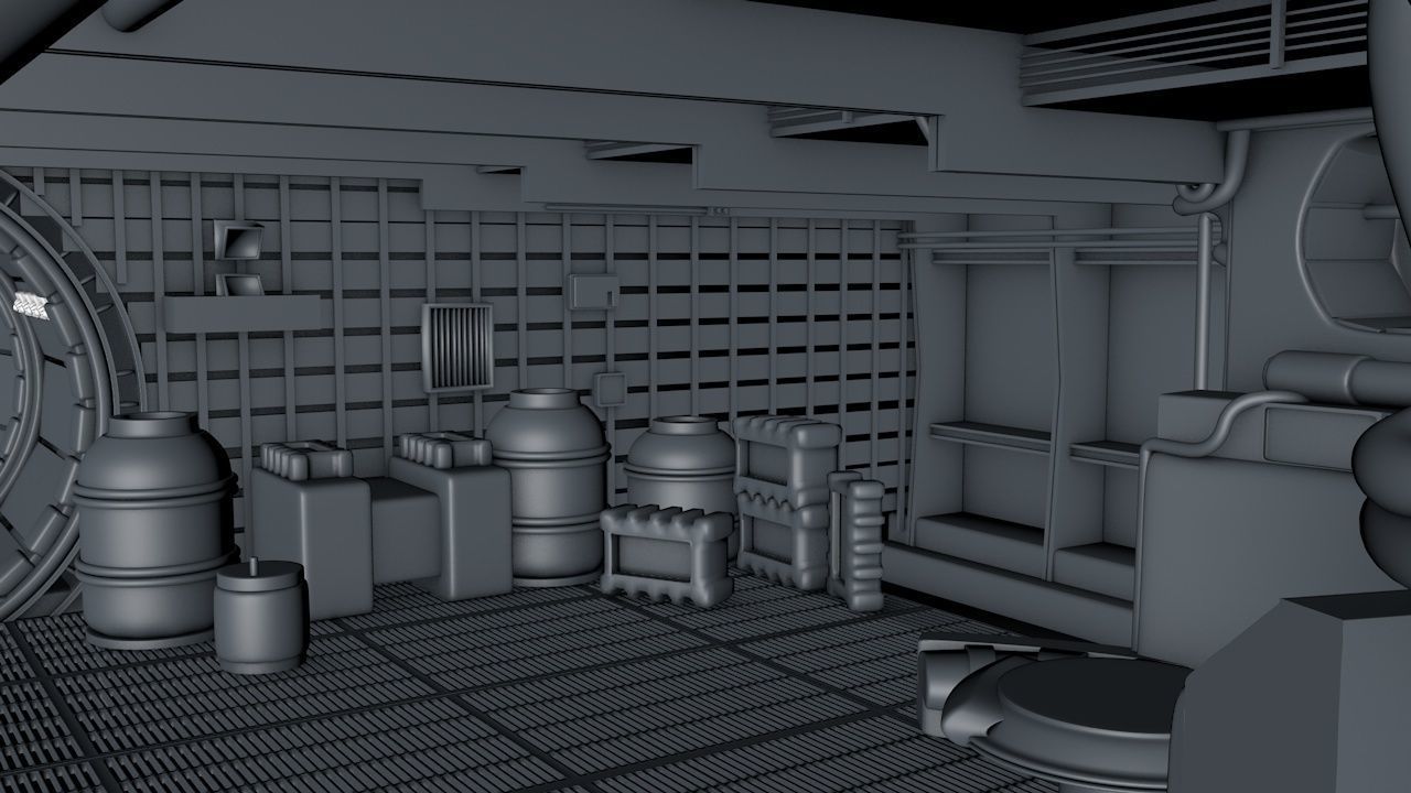 star wars -Millennium Falcon Interior Low-poly 3D model_4