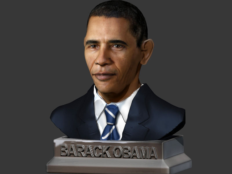 Barack Obama Bust  3D print model_3