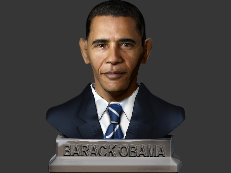 Barack Obama Bust  3D print model_2