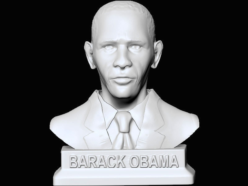 Barack Obama Bust  3D print model_4