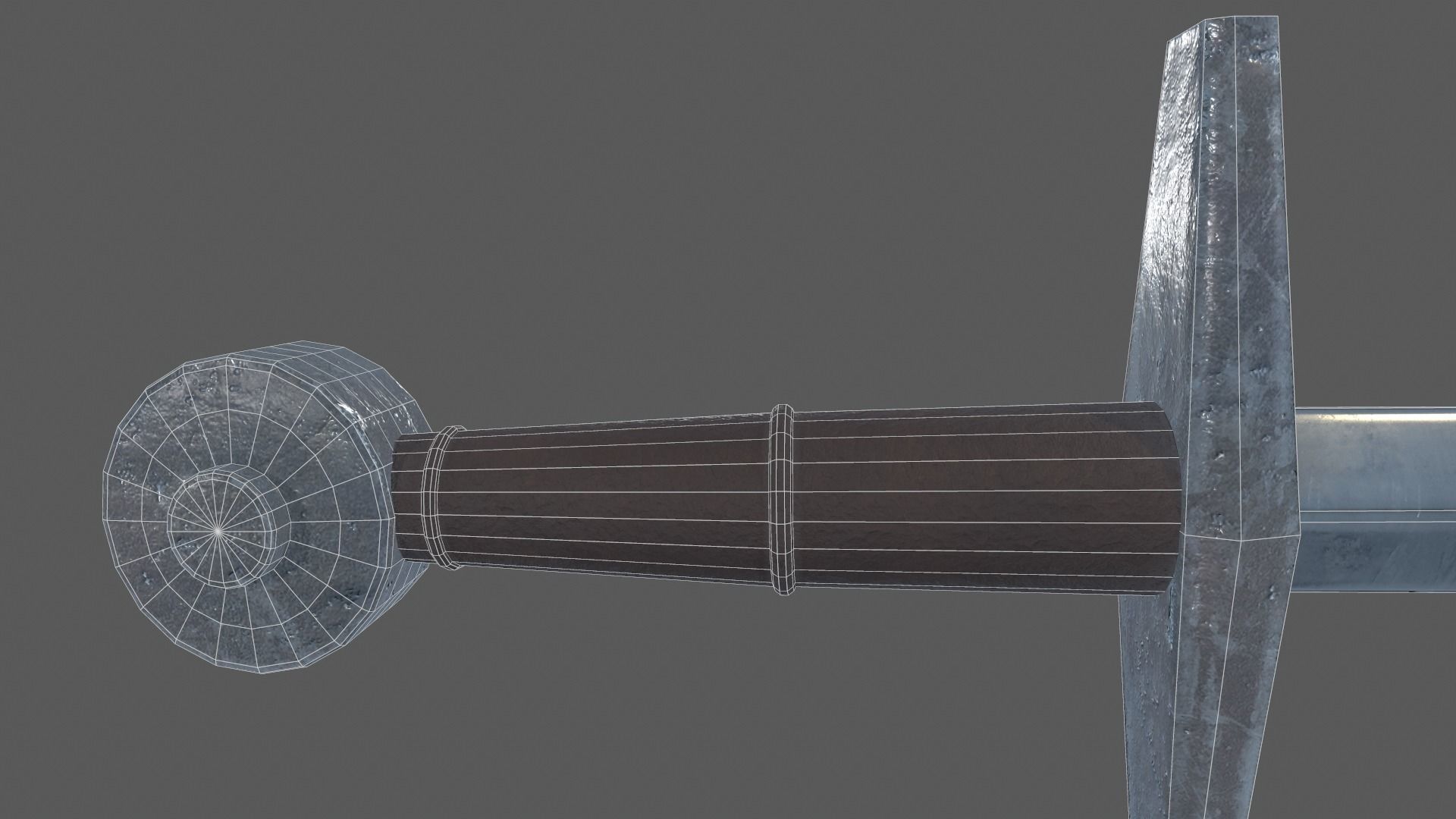 Towton Longsword Low-poly 3D model_9