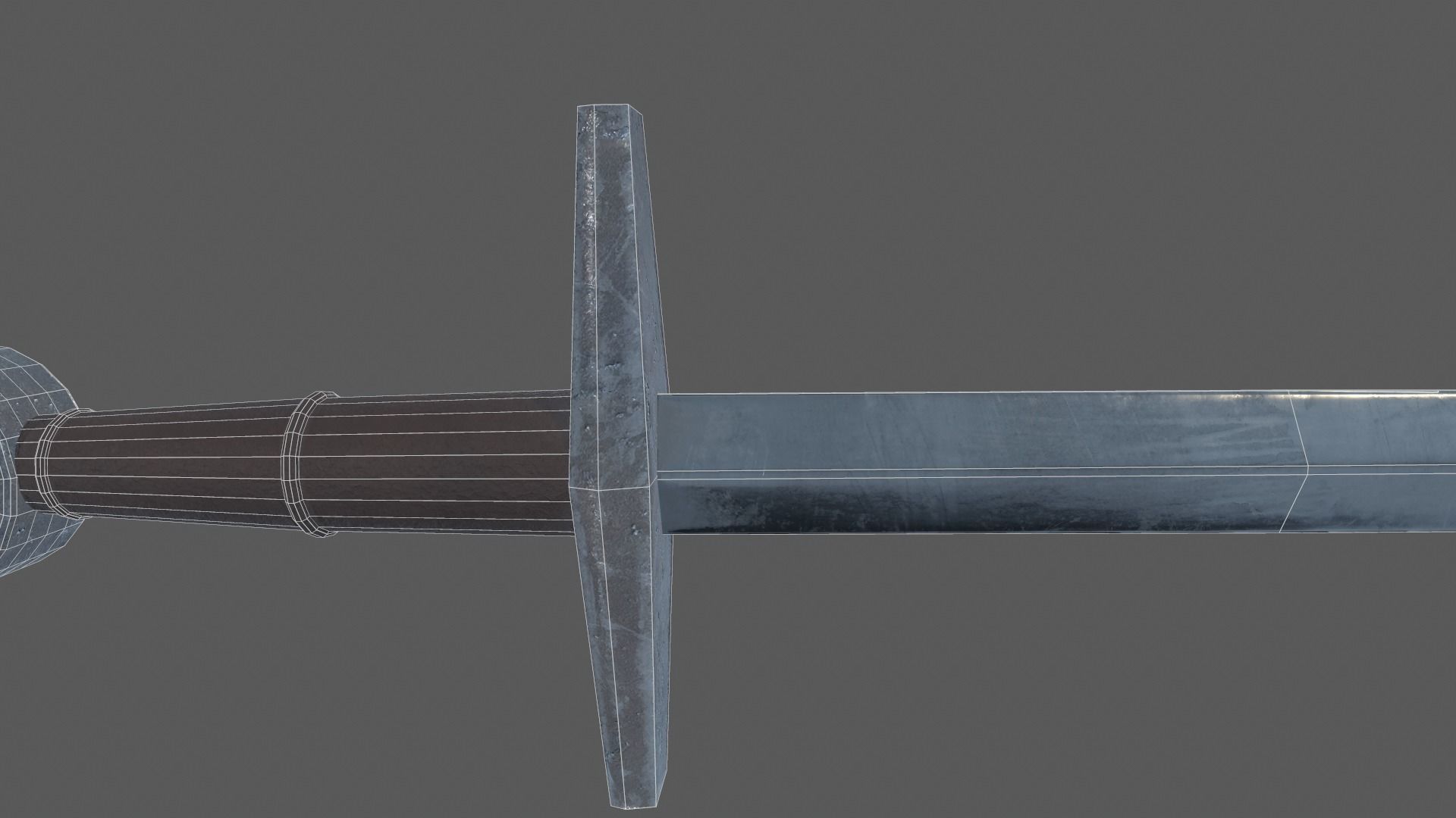 Towton Longsword Low-poly 3D model_10