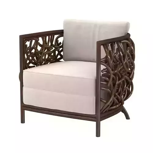 Palecek auburn lounge chair 3d model 3D model
