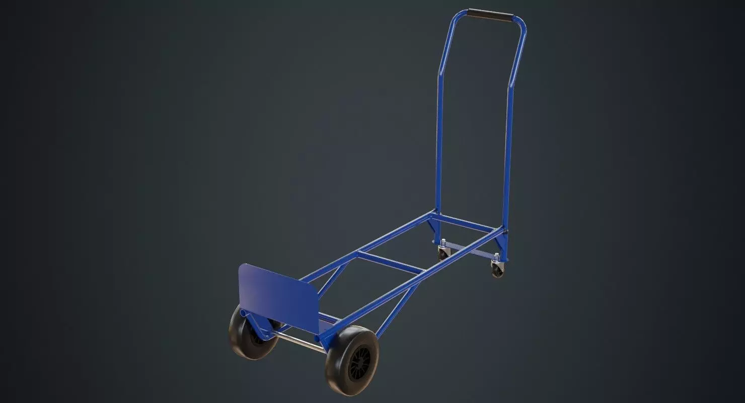 Hand Truck 3 Untextured 3D model_0