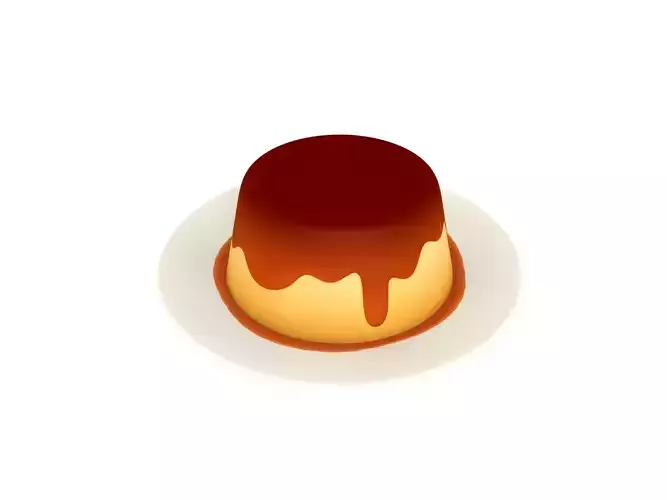 Pudding Low-poly 3D model
