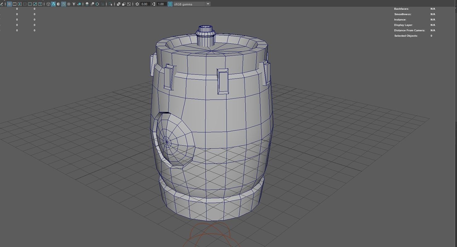 Mysterious Barrel Low-poly 3D model_10
