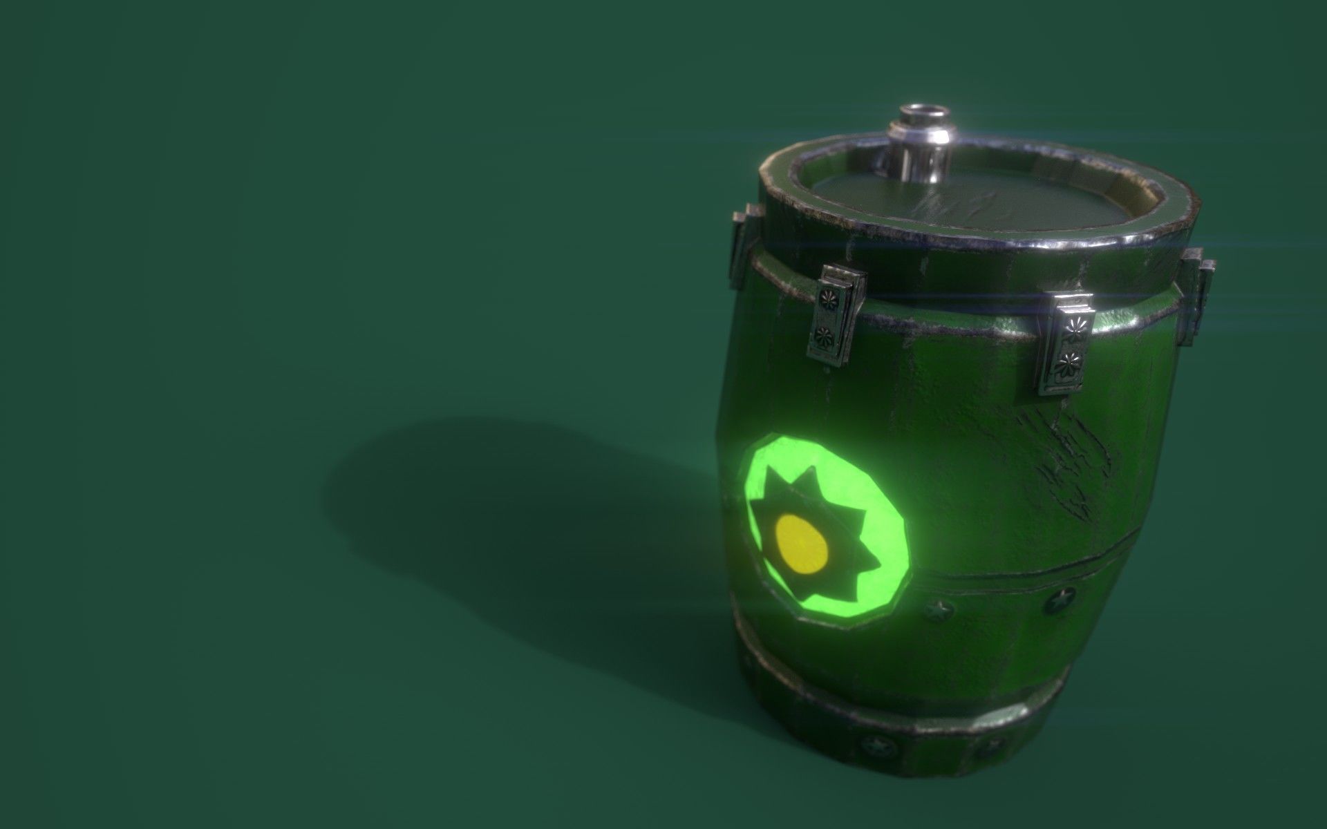 Mysterious Barrel Low-poly 3D model_16