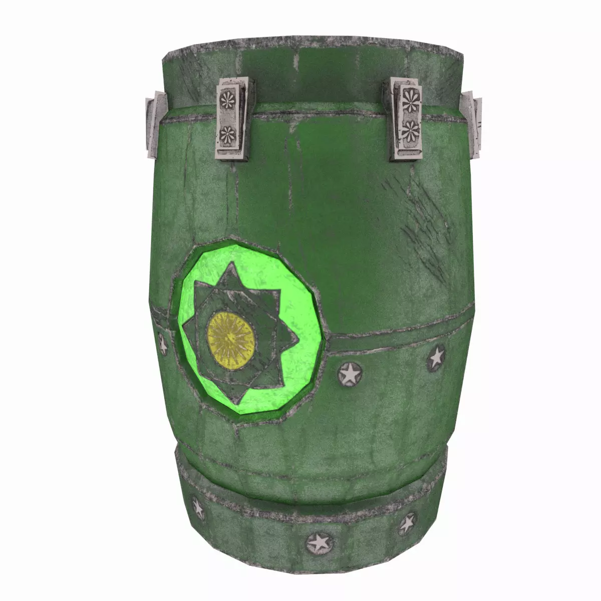 Mysterious Barrel Low-poly 3D model_0