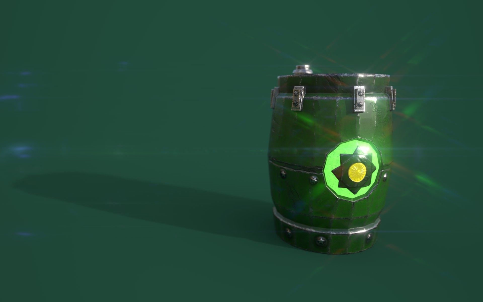 Mysterious Barrel Low-poly 3D model_15
