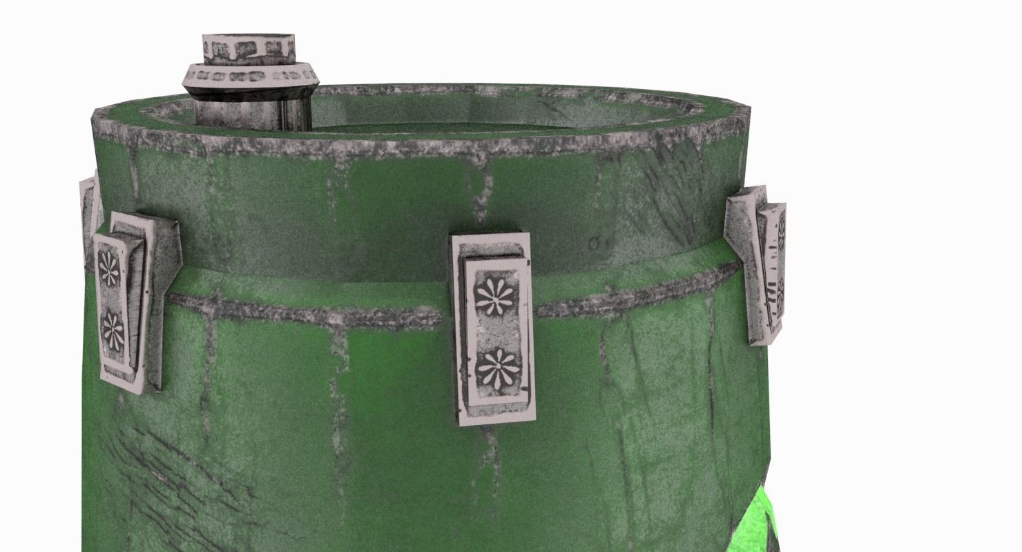 Mysterious Barrel Low-poly 3D model_8