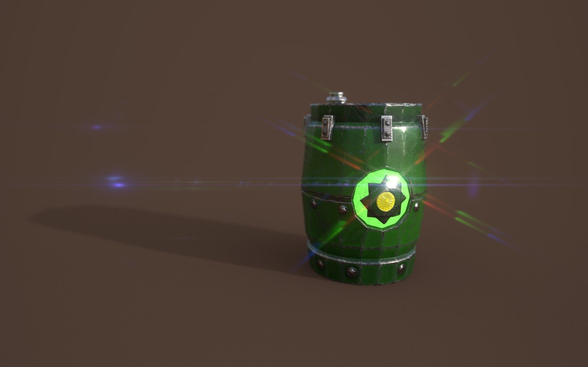 Mysterious Barrel Low-poly 3D model_14