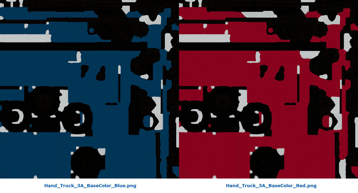 Hand Truck 3A Low-poly 3D model_12