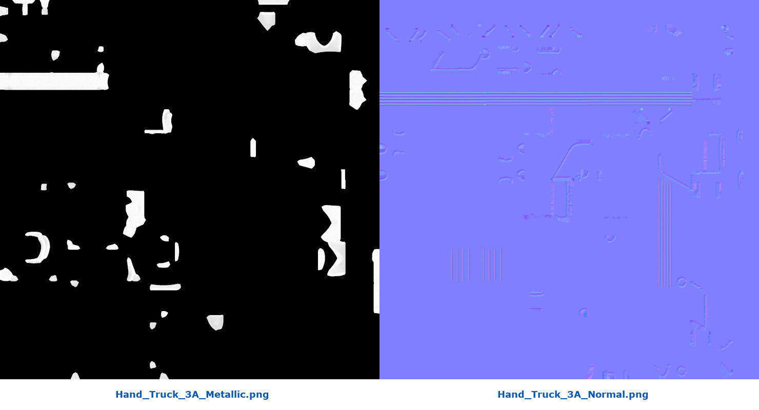 Hand Truck 3A Low-poly 3D model_13