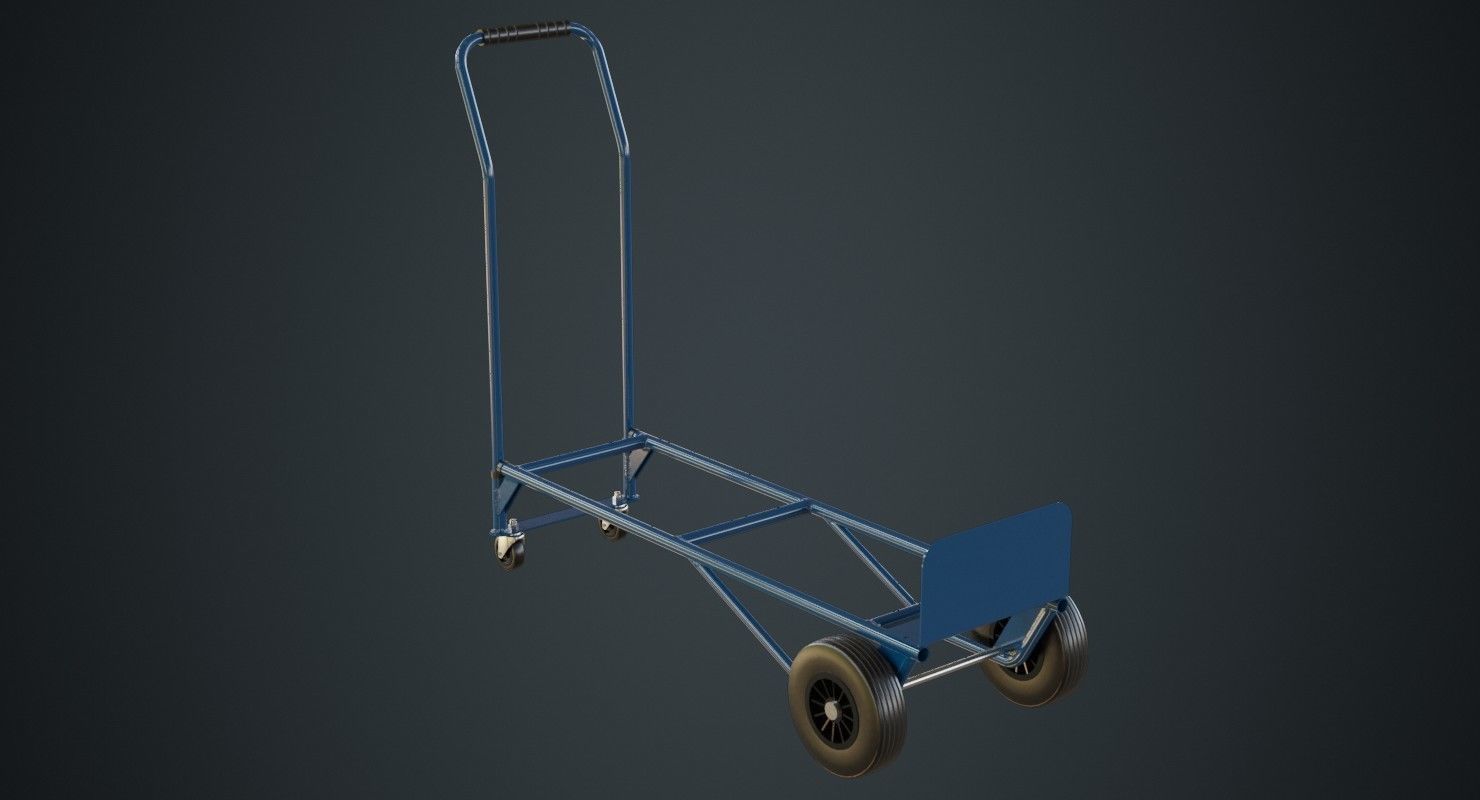 Hand Truck 3A Low-poly 3D model_4