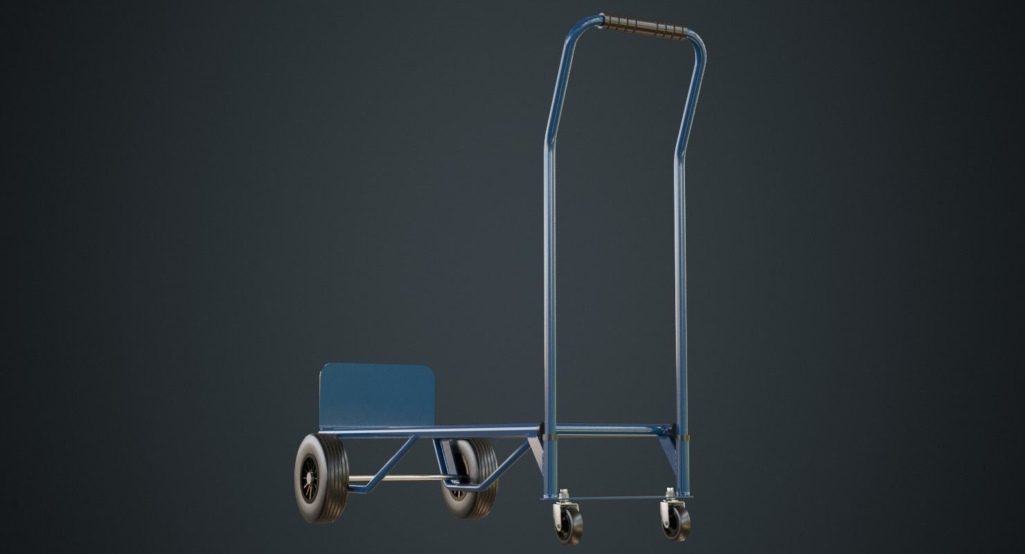 Hand Truck 3A Low-poly 3D model_6