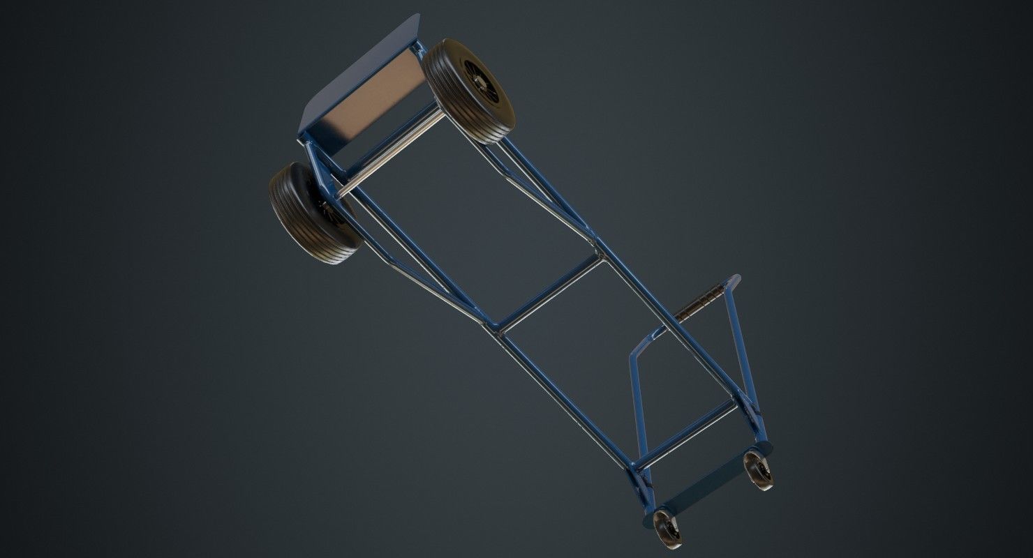 Hand Truck 3A Low-poly 3D model_7