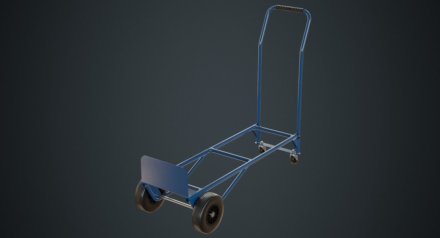 Hand Truck 3A Low-poly 3D model_3