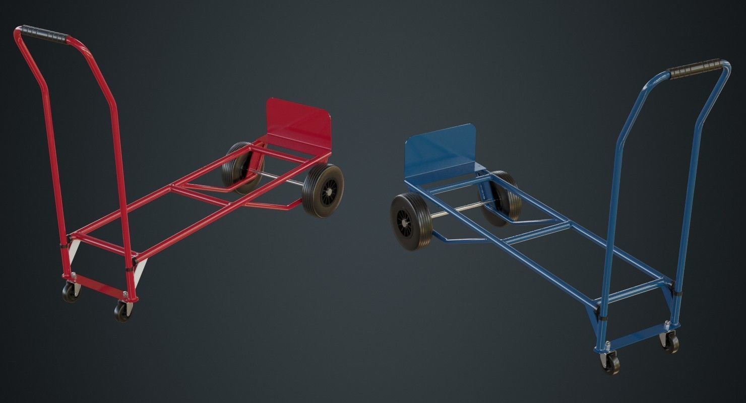 Hand Truck 3A Low-poly 3D model_1