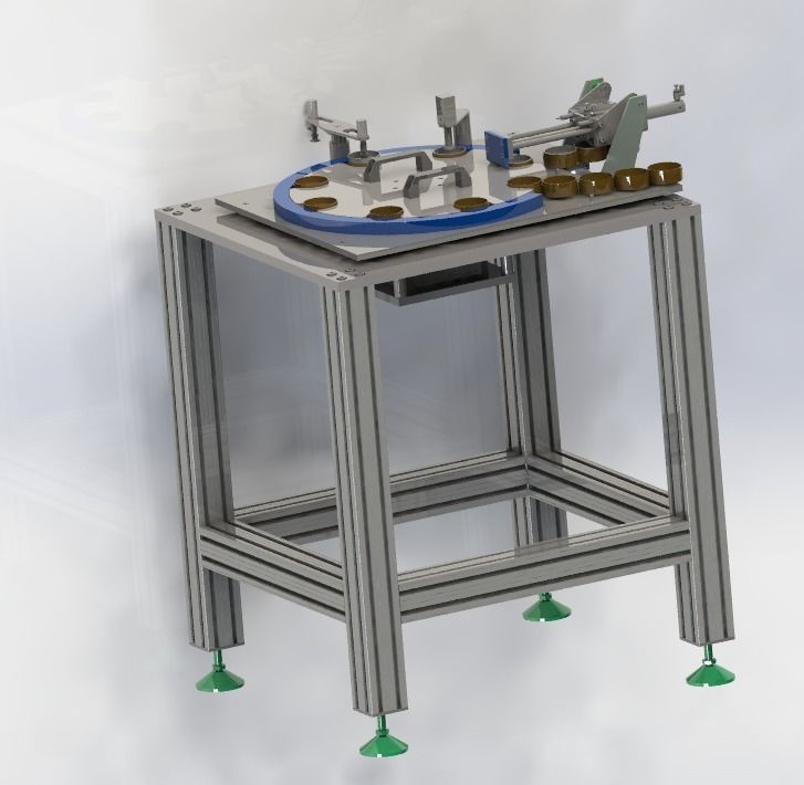 The rotary plate feeding and unloading device 3D model_6