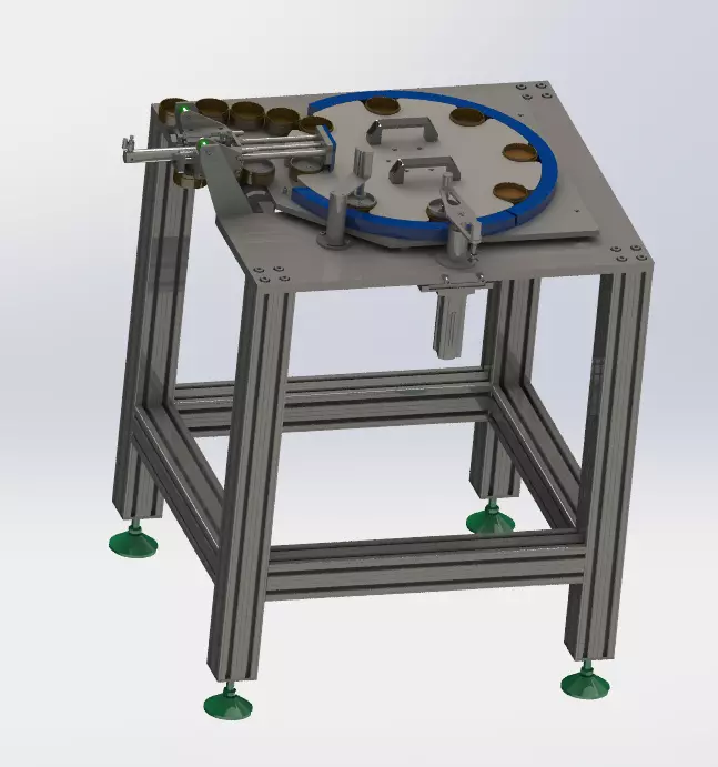 The rotary plate feeding and unloading device 3D model_0