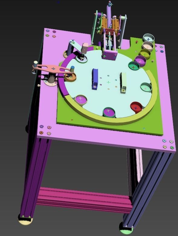 The rotary plate feeding and unloading device 3D model_2