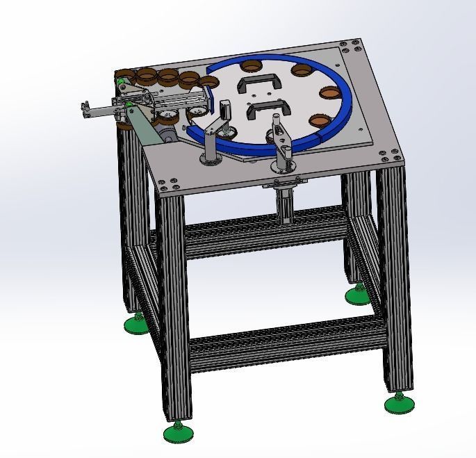 The rotary plate feeding and unloading device 3D model_8