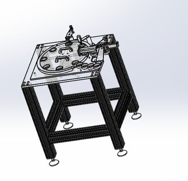 The rotary plate feeding and unloading device 3D model_3