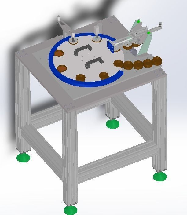 The rotary plate feeding and unloading device 3D model_1