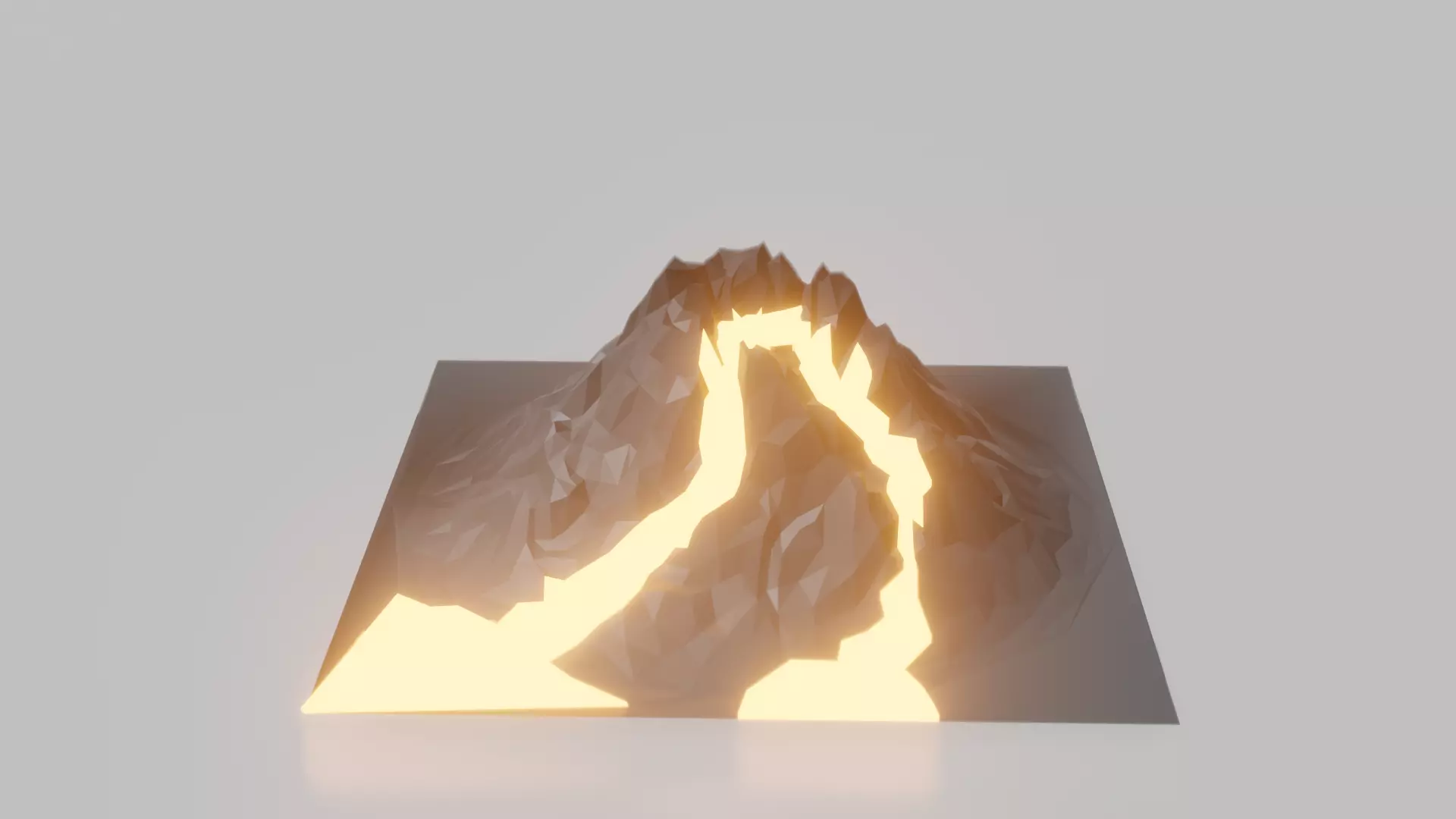 Low Poly Volcano Free low-poly 3D model