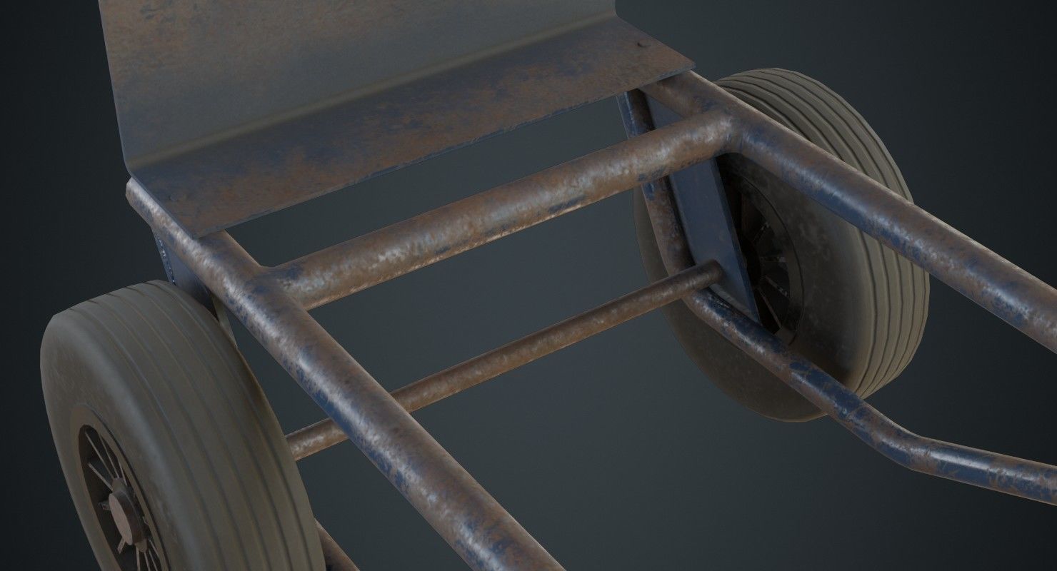 Hand Truck 3B Low-poly 3D model_8