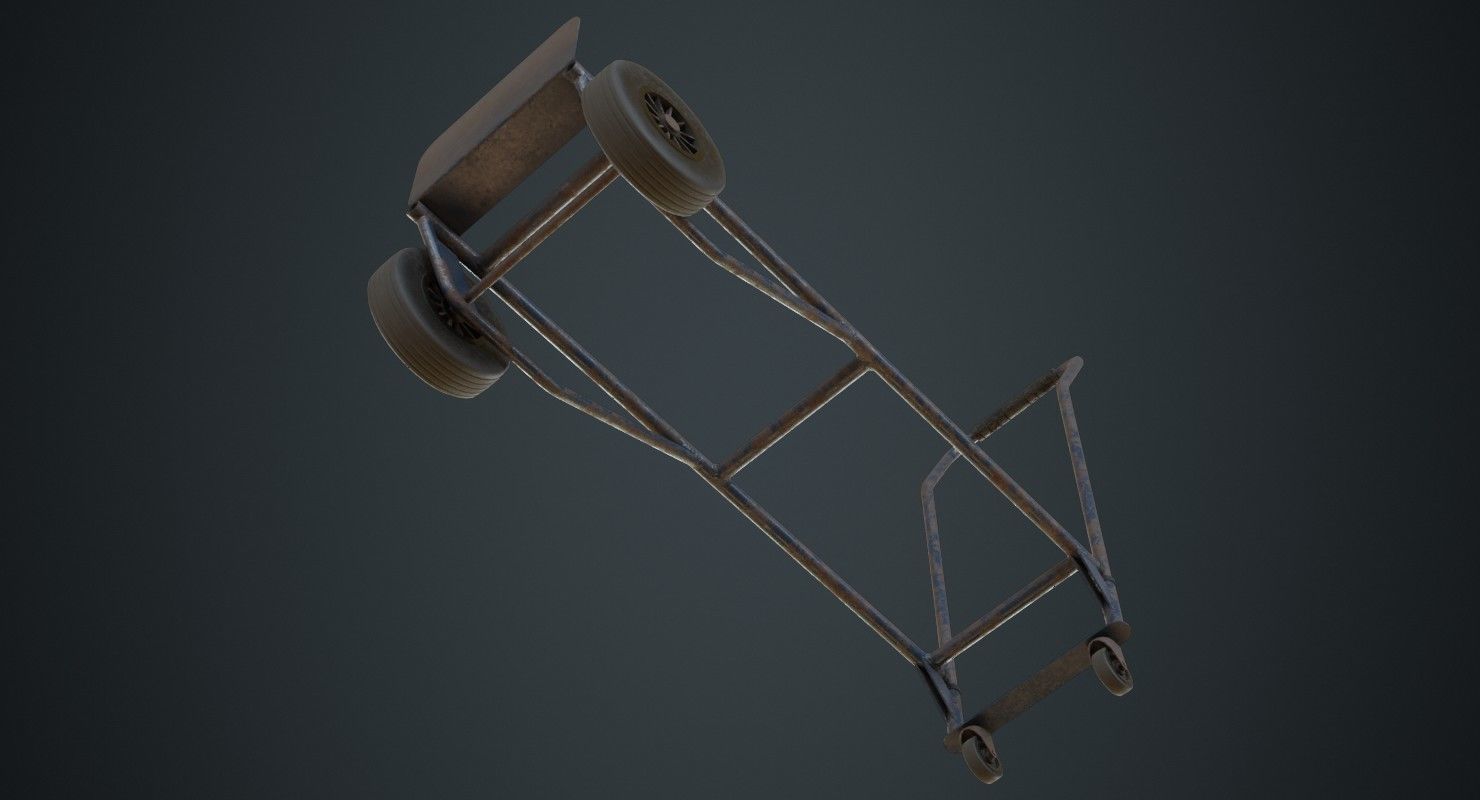 Hand Truck 3B Low-poly 3D model_7