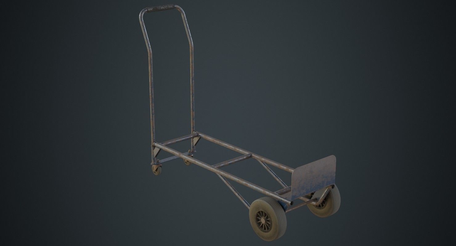 Hand Truck 3B Low-poly 3D model_4