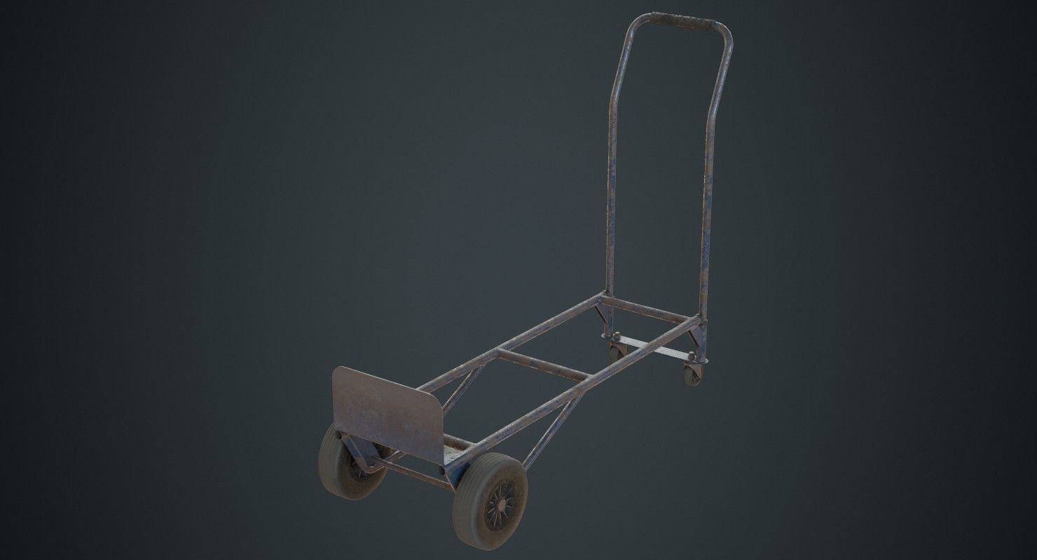 Hand Truck 3B Low-poly 3D model_3