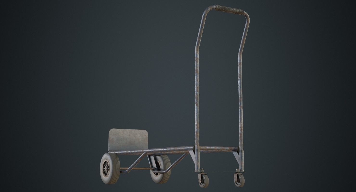 Hand Truck 3B Low-poly 3D model_6