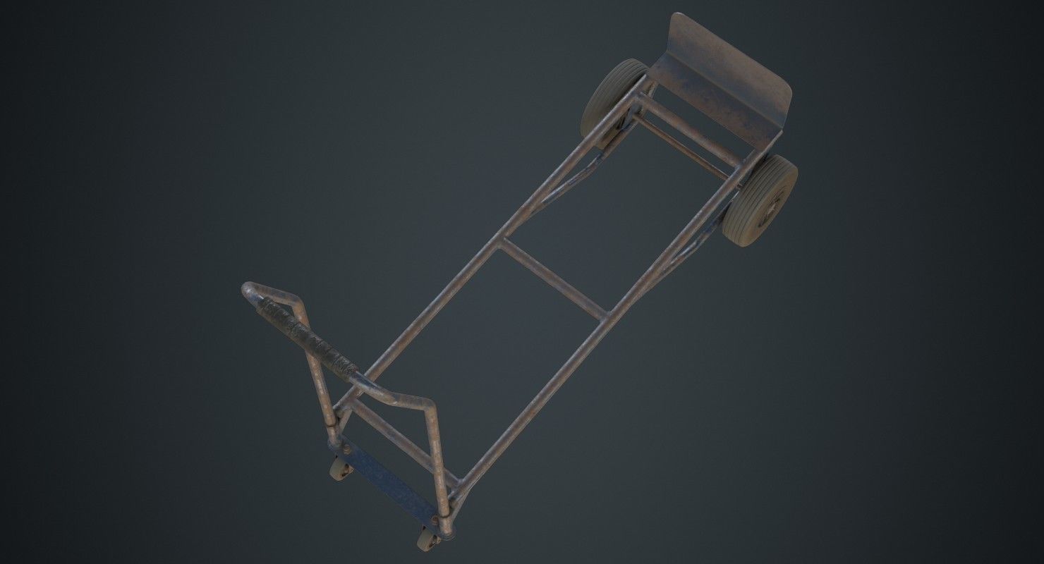 Hand Truck 3B Low-poly 3D model_5