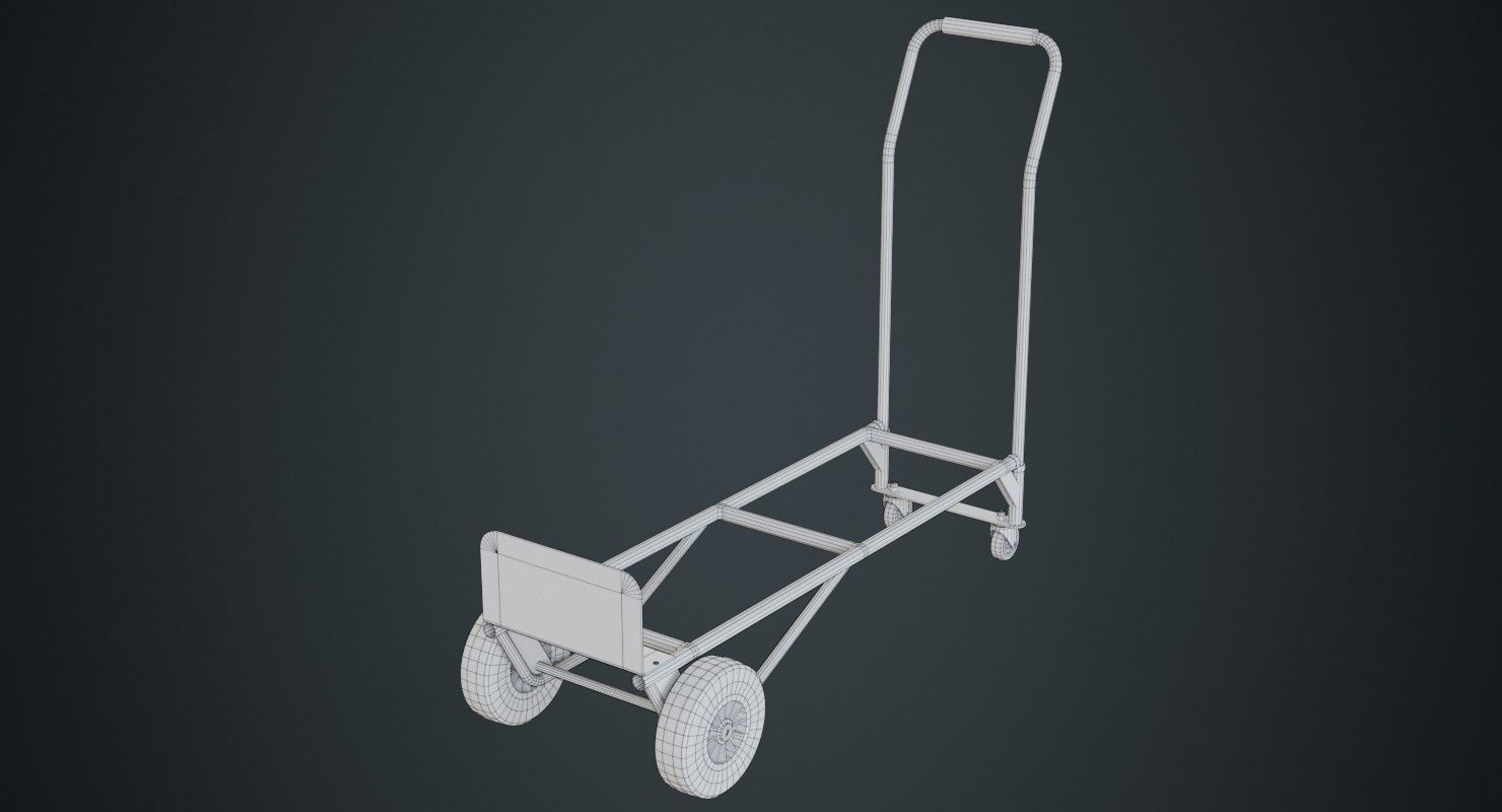 Hand Truck 3B Low-poly 3D model_9